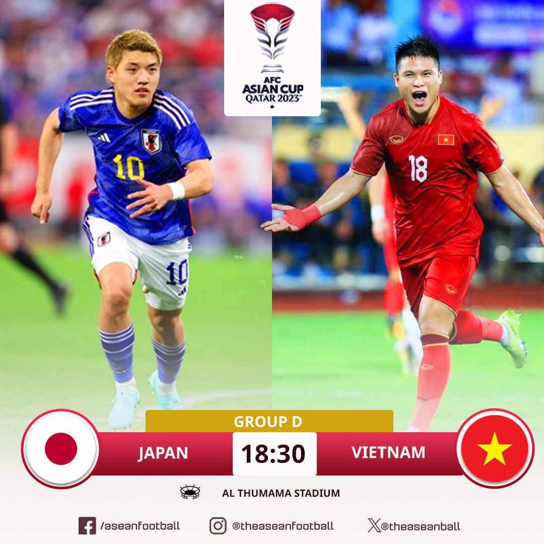 Thời gian Việt Nam vs Nhật Bản： Mấy giờ trận Asian Cup 2024 bắt đầu？
