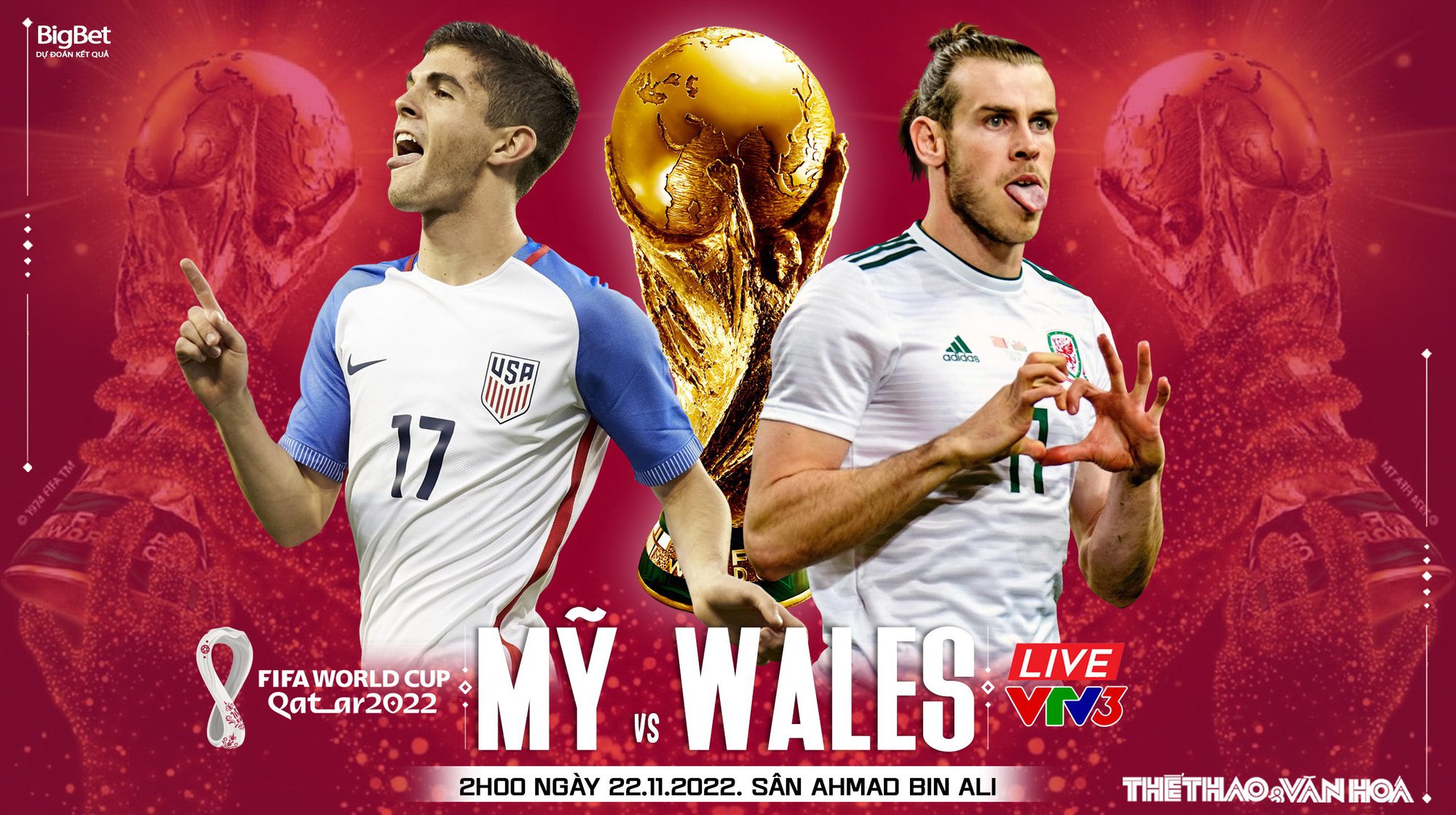 Nhận định kèo Mỹ vs Wales World Cup 2022: Dự đoán, tỷ lệ và soi kèo