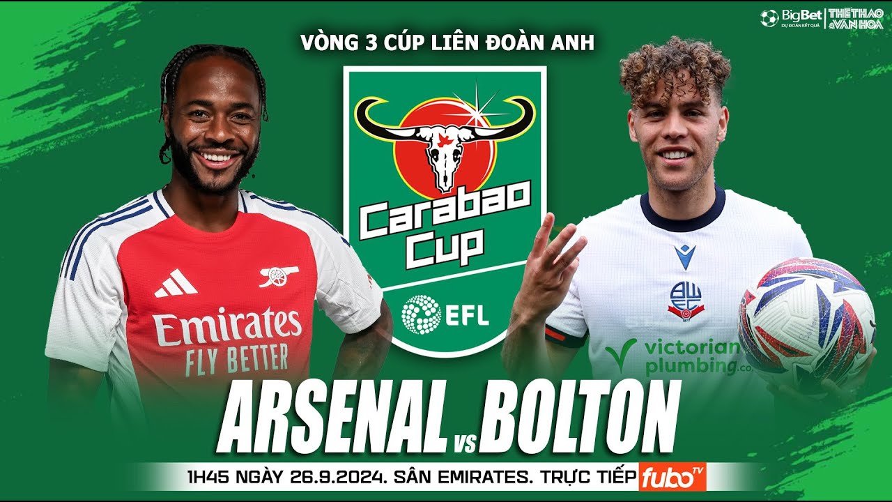 Xem trực tiếp trận arsenal vs bolton wanderers ở đâu? Tổng hợp các kênh phát sóng đáng tin cậy.
