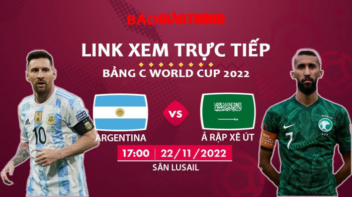 Xem trực tiếp trận argentina vs ả rập ở đâu? Link xem nét căng không giật lag.